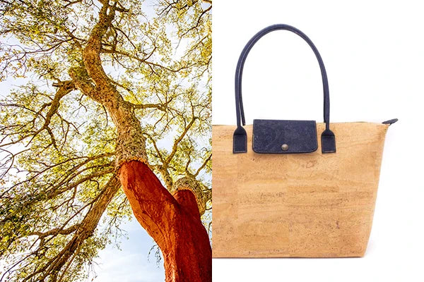 Le liège est une matière écologique et durable. C'est l'alternative idéale au cuir : un matériau résistant mais respectueux de la nature et du bien-être des animaux !