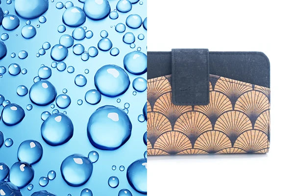 Le liège est un matériau naturel qui a notamment pour caractéristique d'être imperméable. Il résiste à l'eau et est facile à entretenir et à nettoyer.