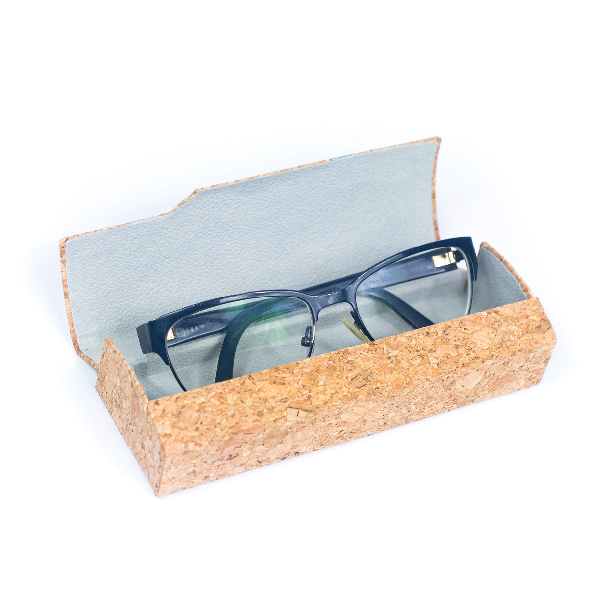 Etui à lunettes en liège artisanal pour homme ou pour femme avec fermeture aimantée