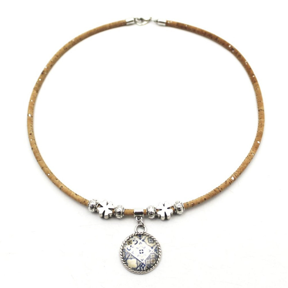 Collier en liège artisanal vegan