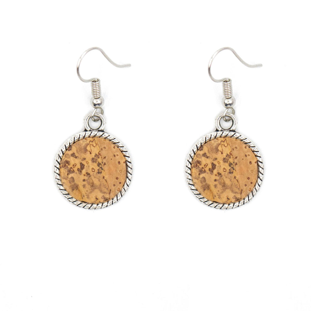Boucles d'oreilles en liège artisanale vegan
