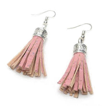 Charger l&#39;image dans la galerie, Boucles d&#39;oreilles en liège artisanale vegan